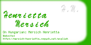 henrietta mersich business card